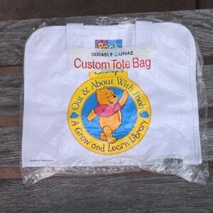 Out & About with Pooh White Canvas Tote